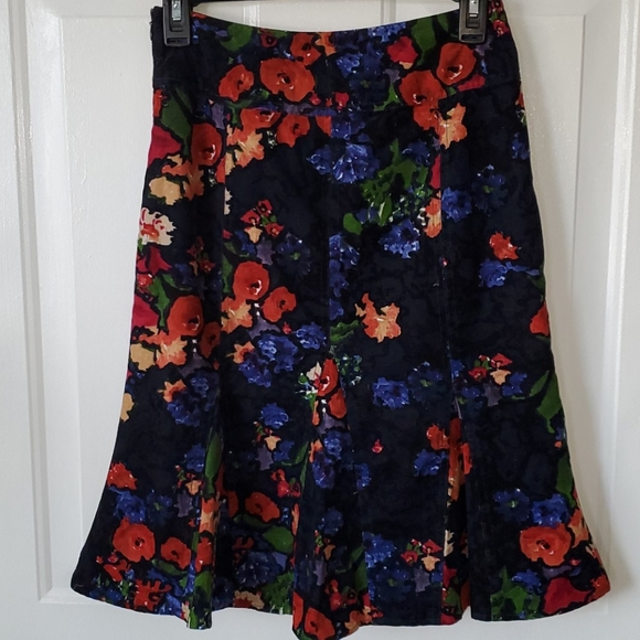 HD in Paris Dresses & Skirts - Floral Corduroy Trumpet Skirt